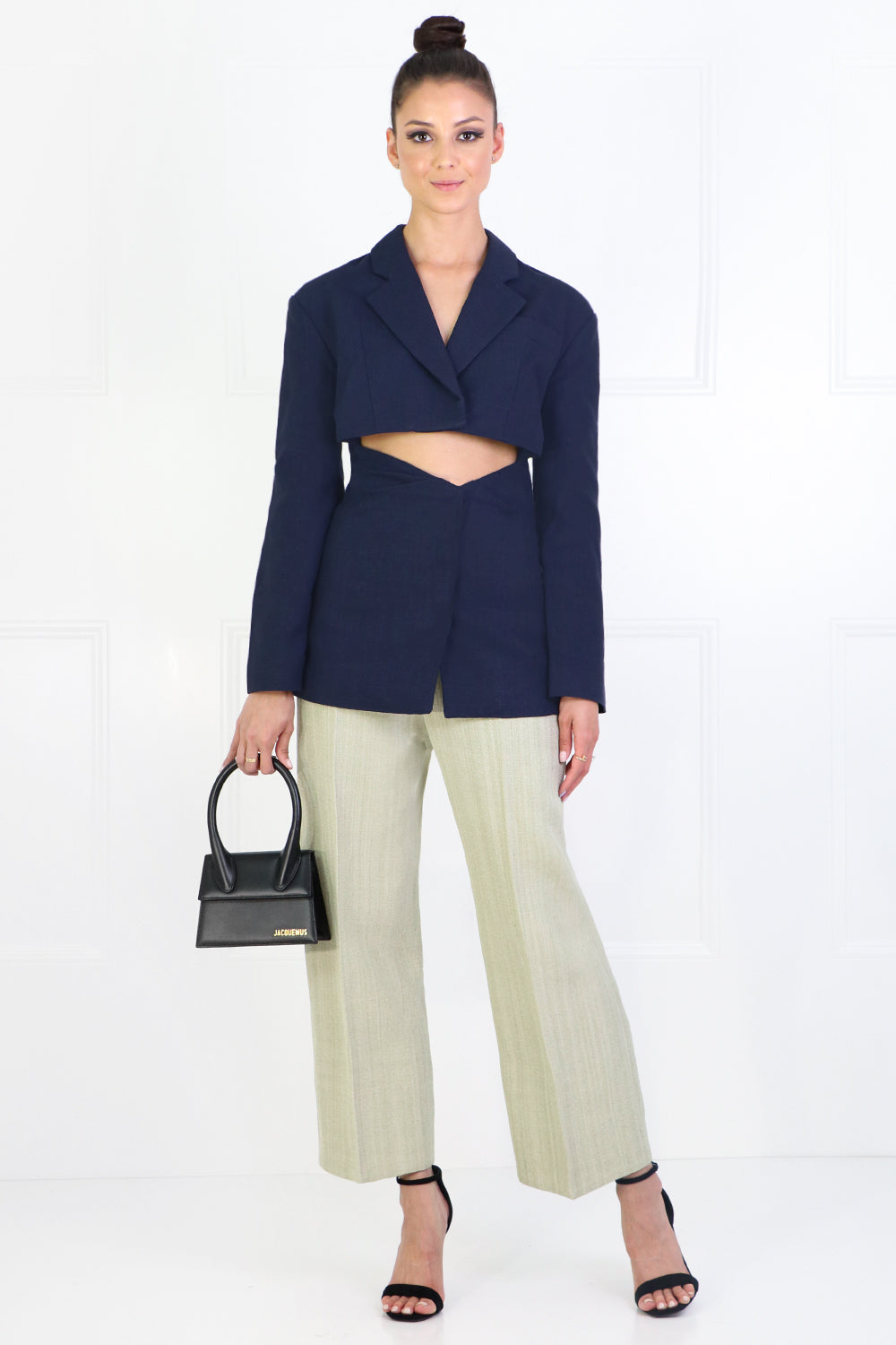 JACQUEMUS RTW LE SANTON CROPPED PANT GREEN