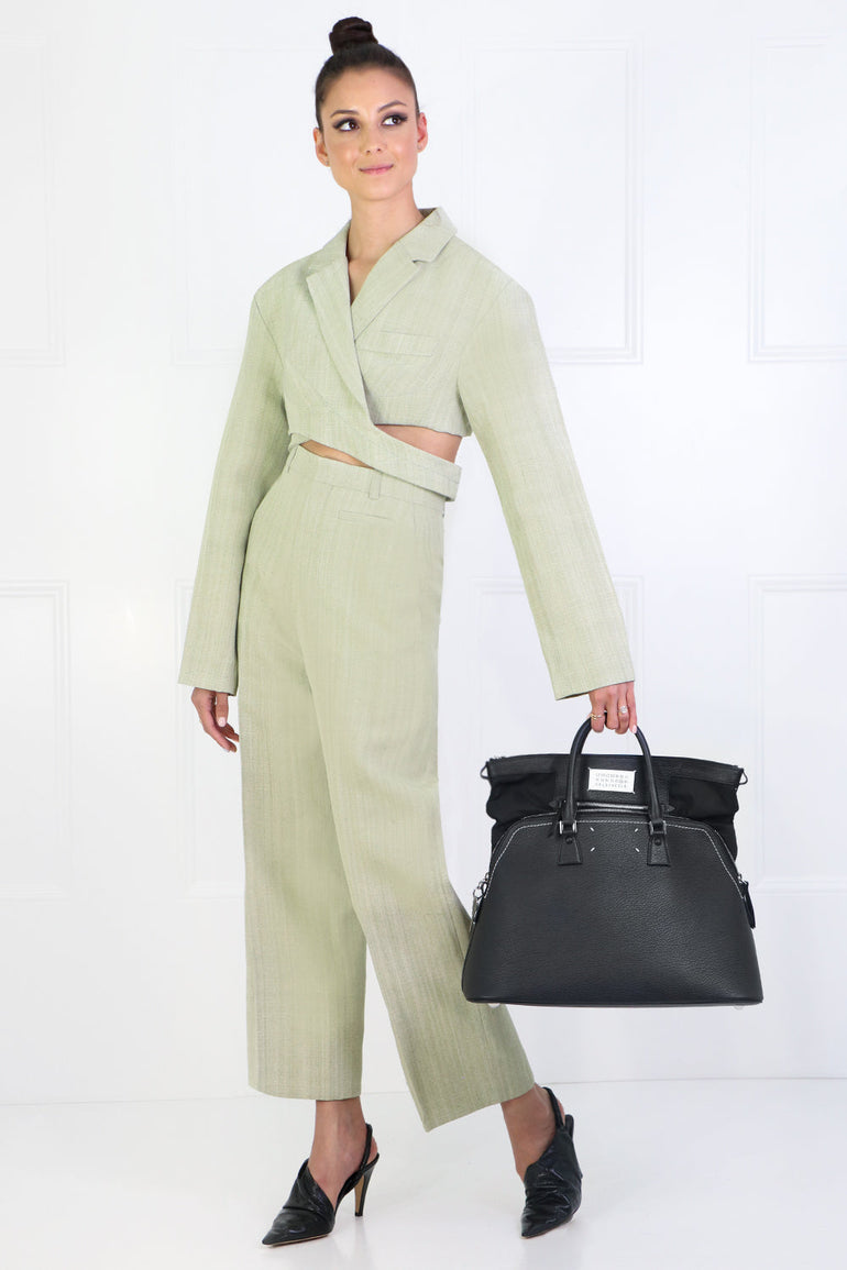 JACQUEMUS RTW LE SANTON CROPPED PANT GREEN