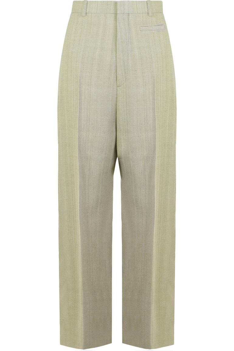 JACQUEMUS RTW LE SANTON CROPPED PANT GREEN