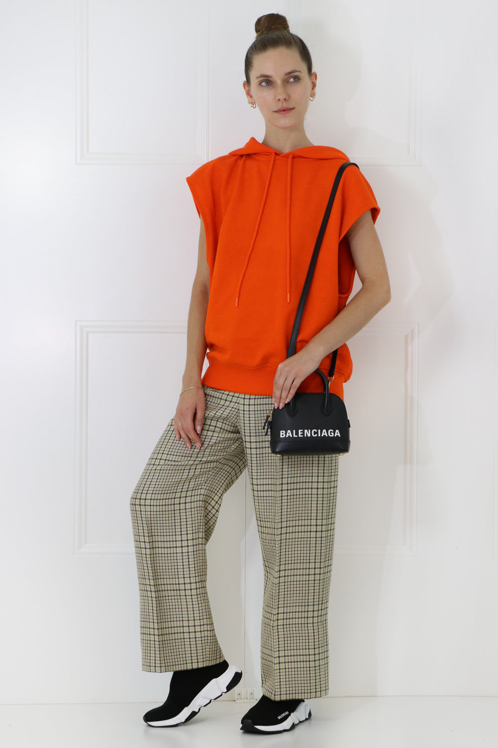 JACQUEMUS RTW LE SANTON PANT GREEN CHECK