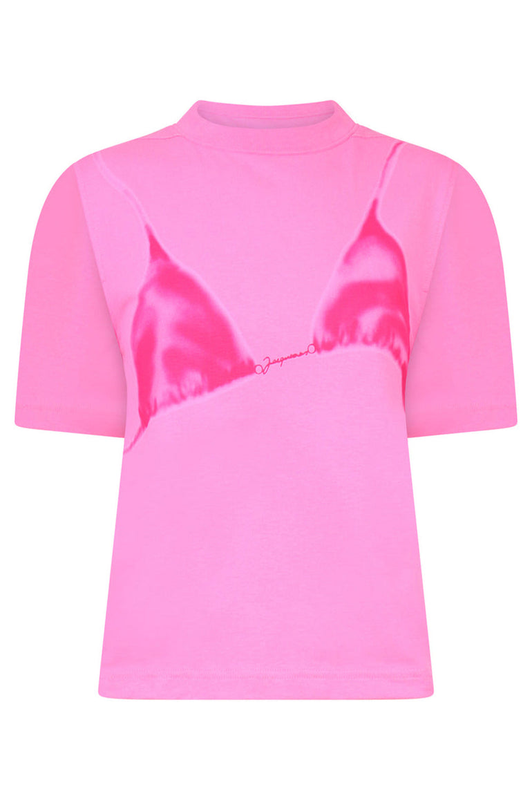 JACQUEMUS RTW LE T-SHIRT BIKINI | PRINT WET EFFECT PINK
