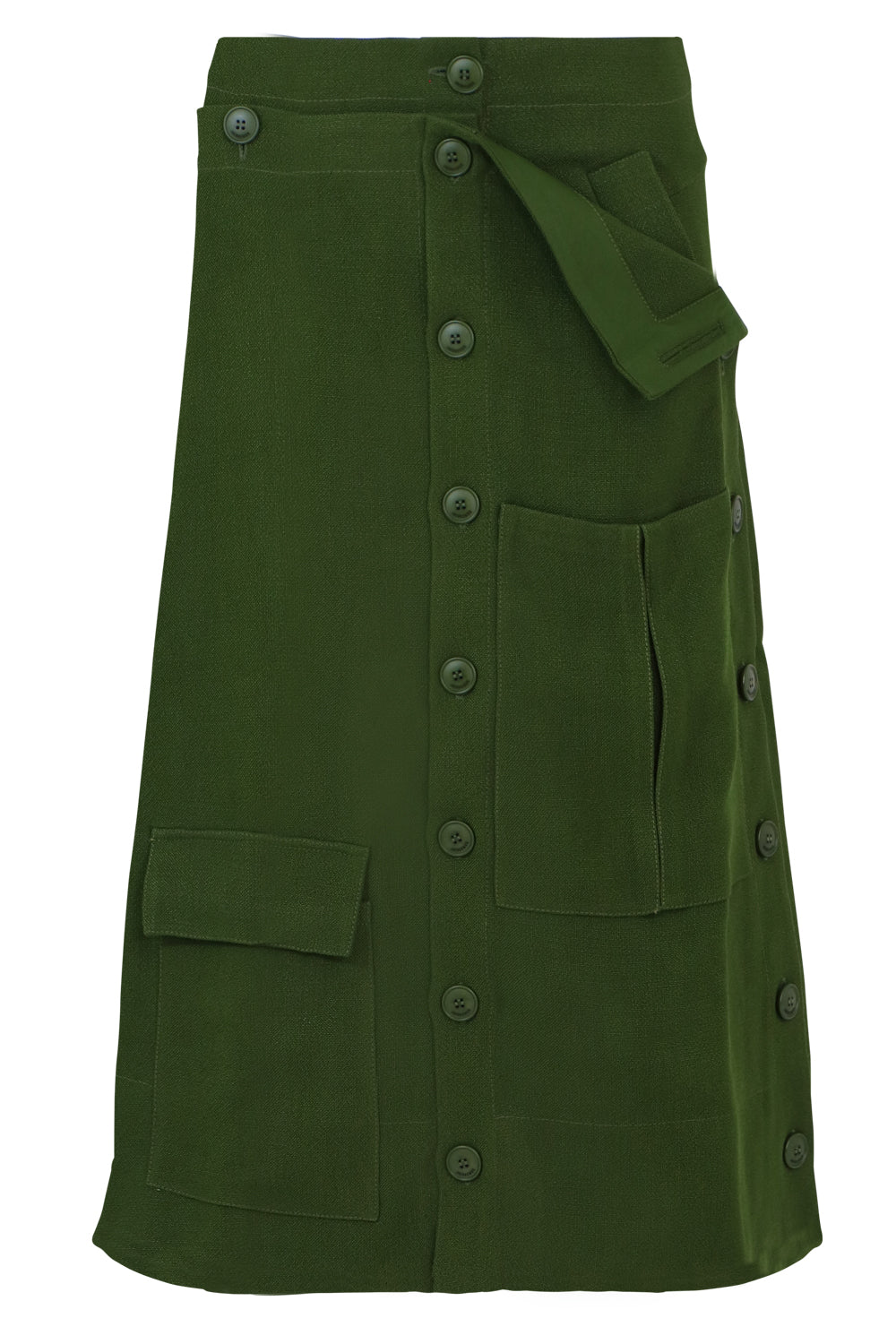 JACQUEMUS RTW MONCEAU BUTTONED SKIRT KHAKI