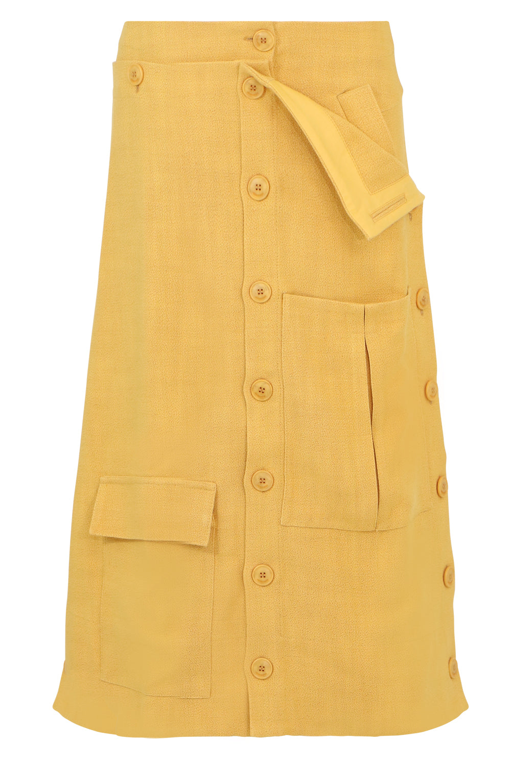 JACQUEMUS RTW MONCEAU BUTTONED SKIRT ORANGE