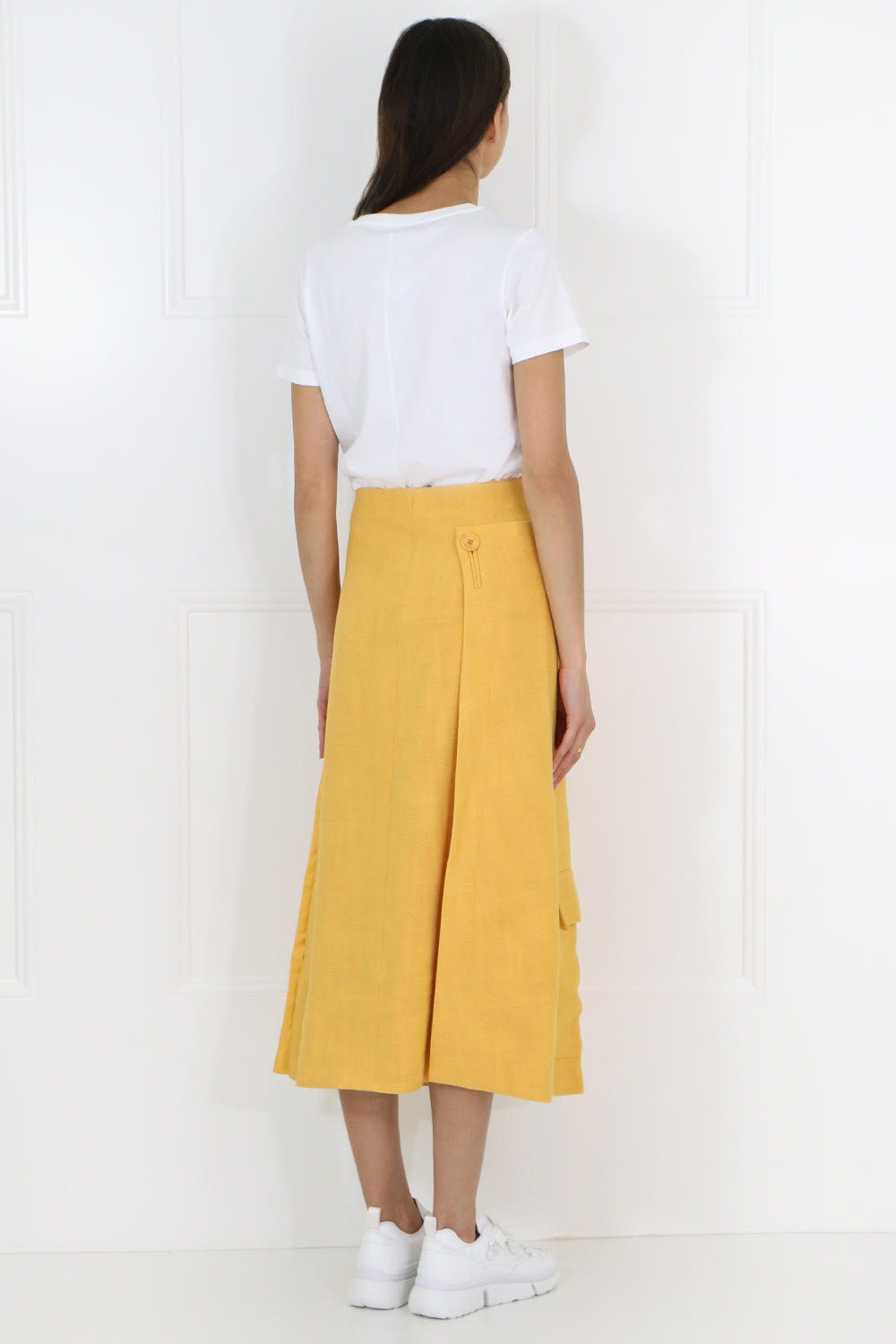 JACQUEMUS RTW MONCEAU BUTTONED SKIRT ORANGE