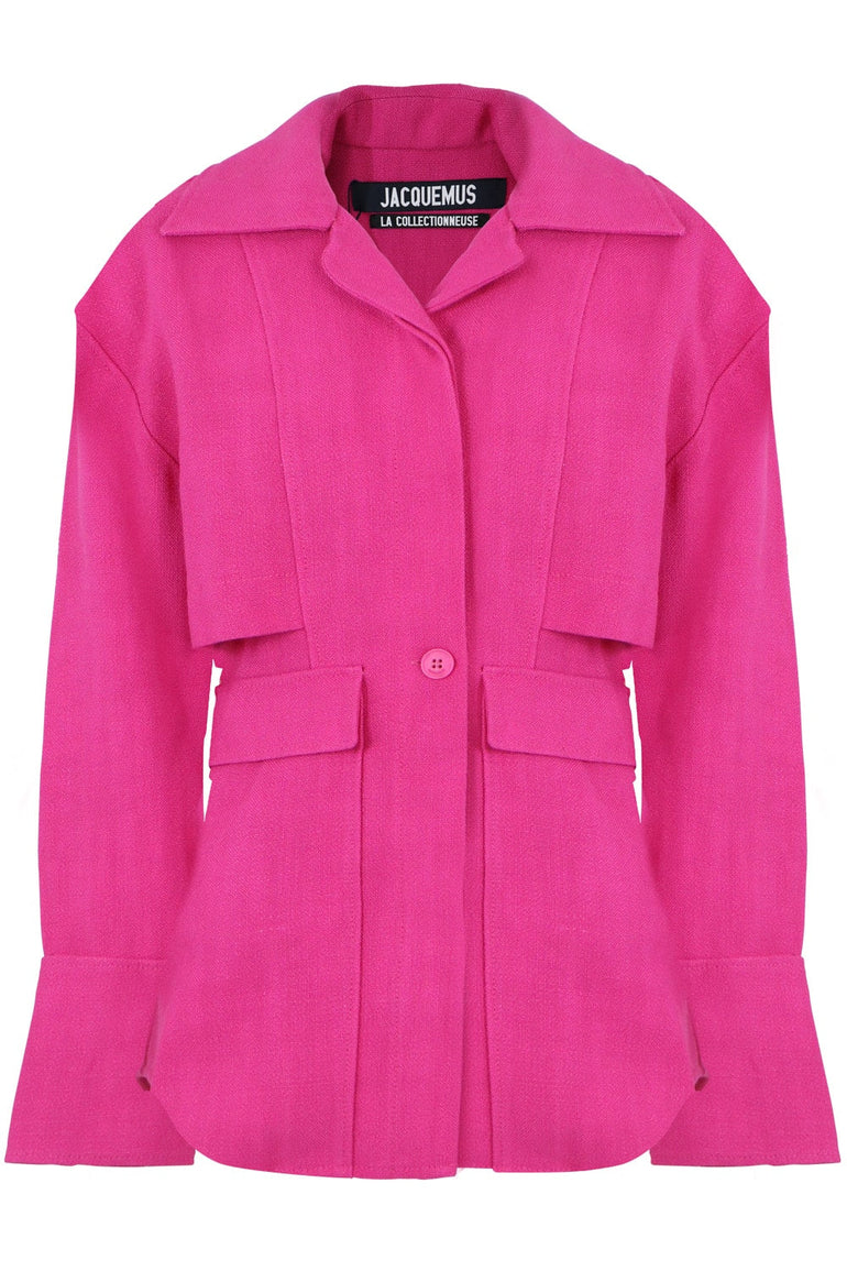 JACQUEMUS RTW MONCEAU SHIRT JACKET PINK