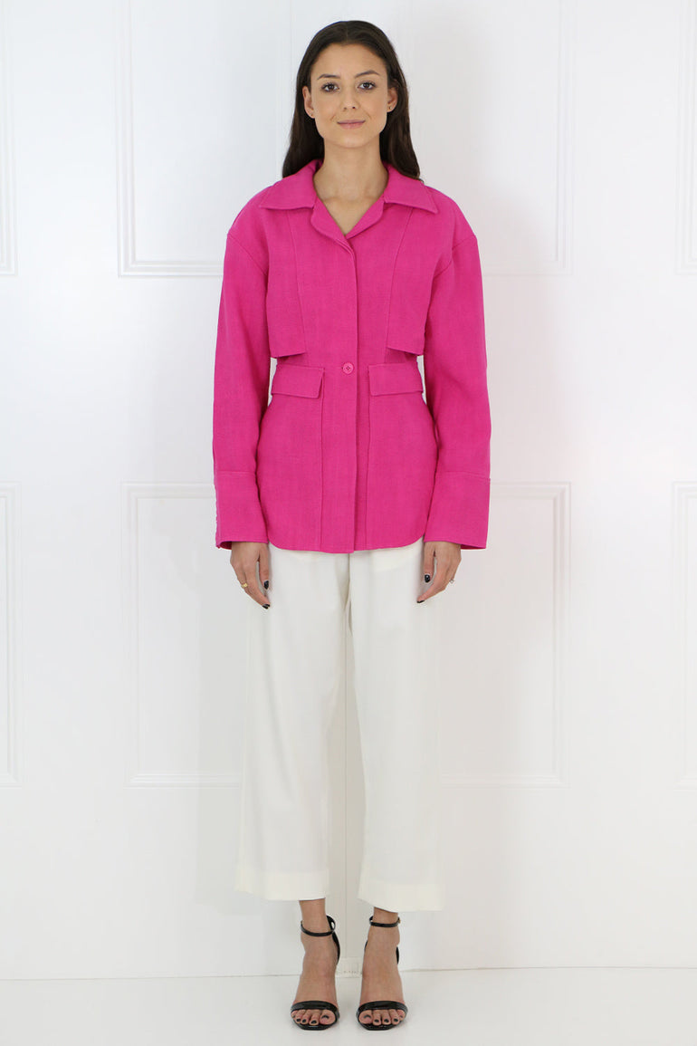JACQUEMUS RTW MONCEAU SHIRT JACKET PINK