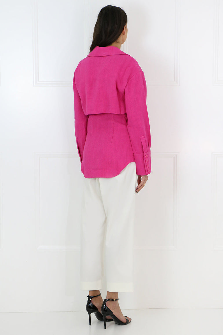 JACQUEMUS RTW MONCEAU SHIRT JACKET PINK
