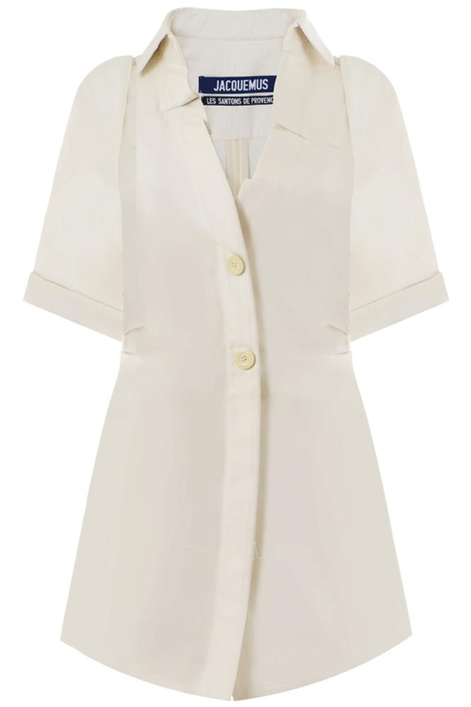 JACQUEMUS RTW BEIGE / FR34 PAPE DRESS ECRU