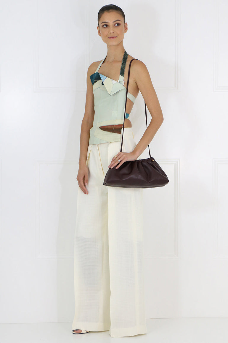 JACQUEMUS RTW TABLIER CERAMIC PRINT HALTERNECK TOP MULTI