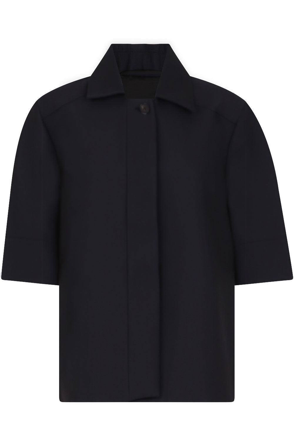 JIL SANDER RTW CROPPED SHIRT S/S NAVY