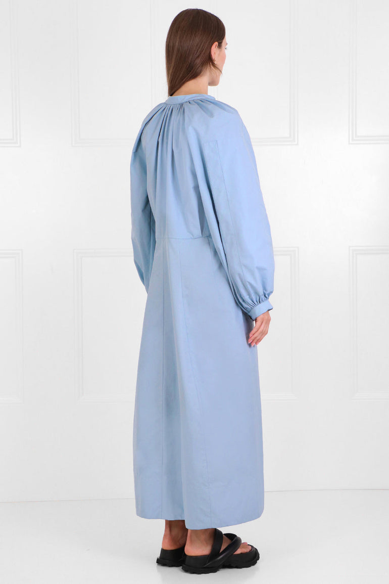 JIL SANDER RTW MAXI SHIRT DRESS L/S COBALT
