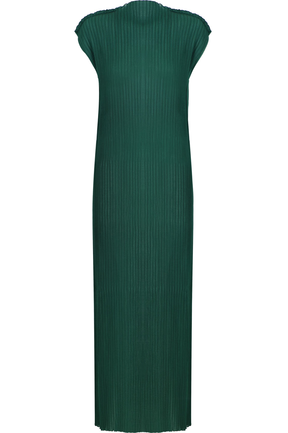 JIL SANDER RTW PLISSE MAXI DRESS CAP/SL GREEN