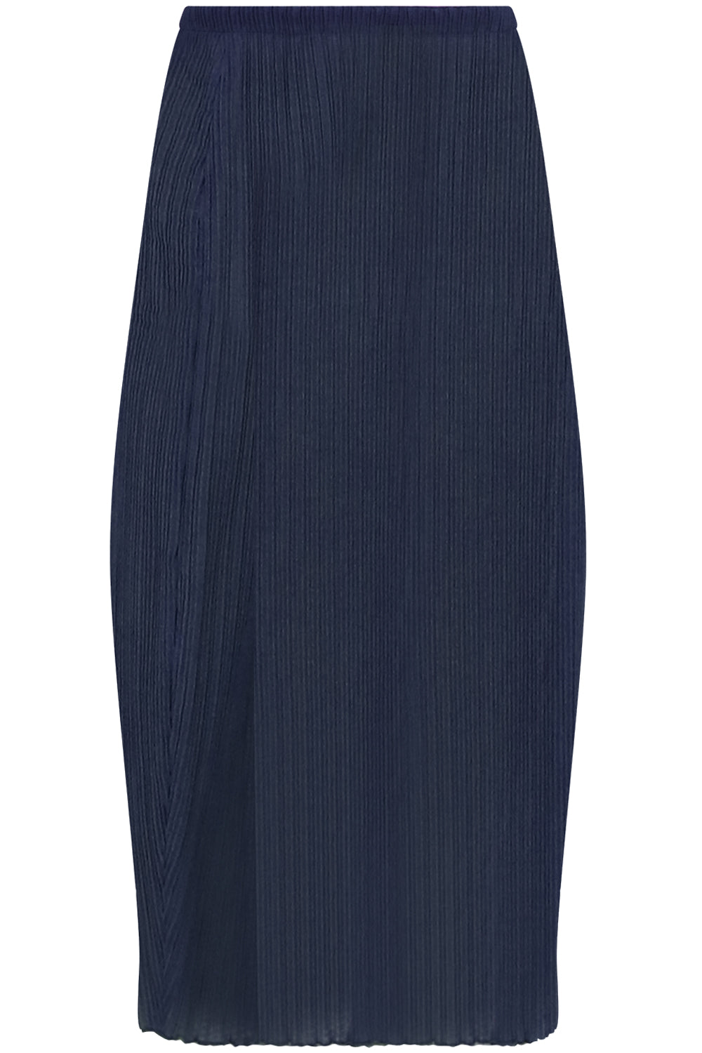 JIL SANDER RTW PLISSE MIDI SKIRT NAVY