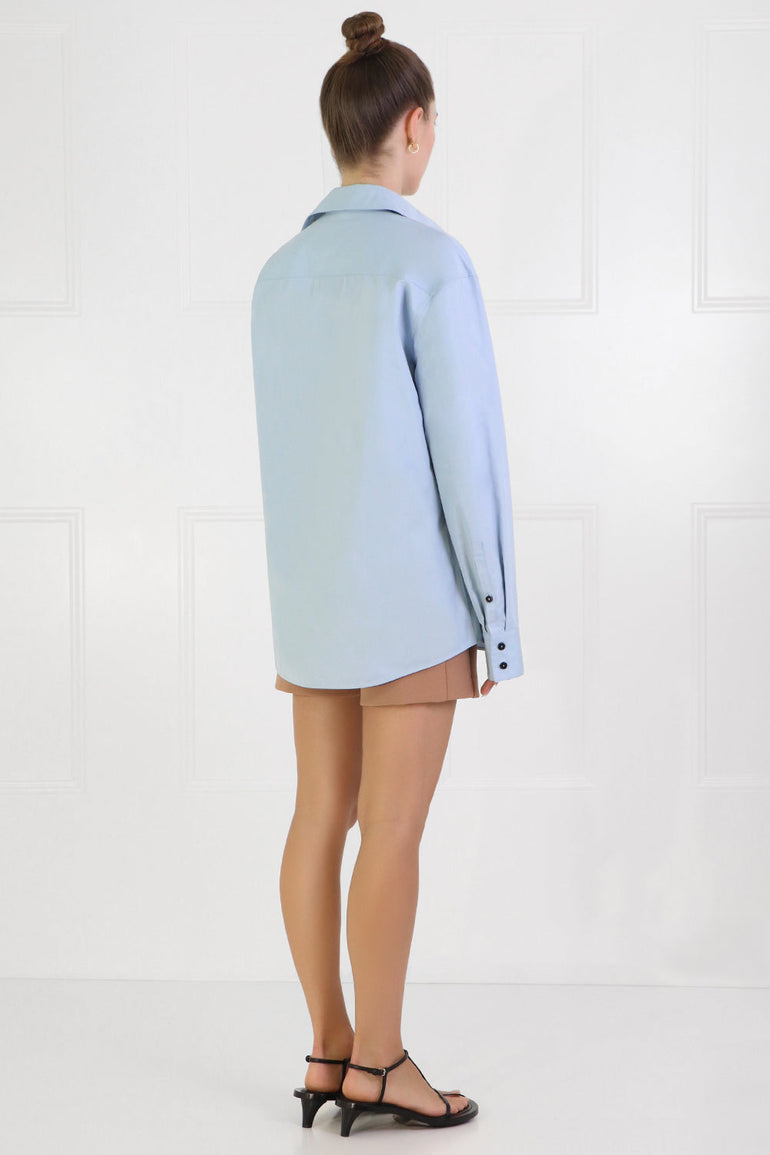 JIL SANDER RTW POINTED COLLAR SHIRT L/S COBALT