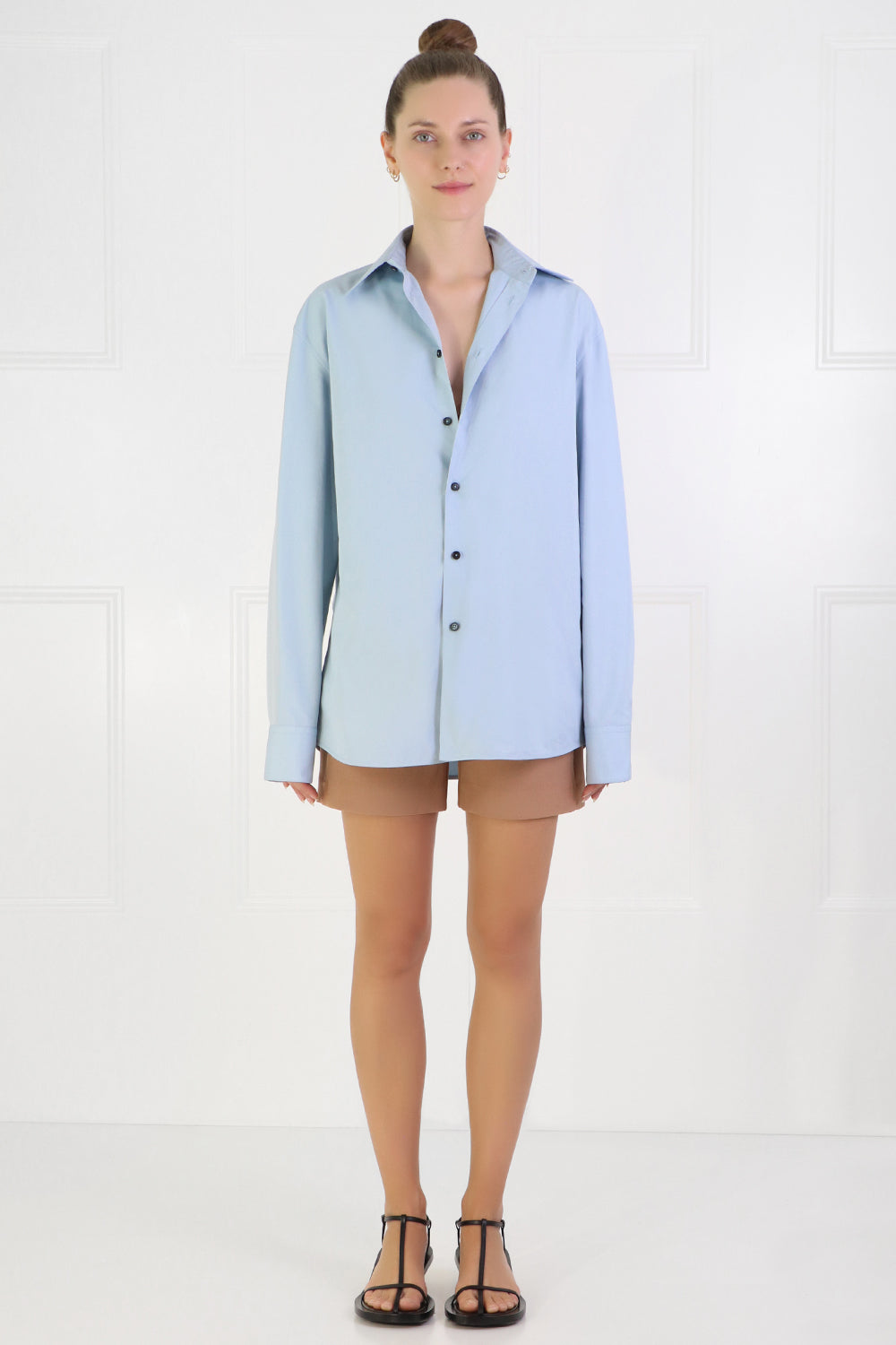 JIL SANDER RTW POINTED COLLAR SHIRT L/S COBALT