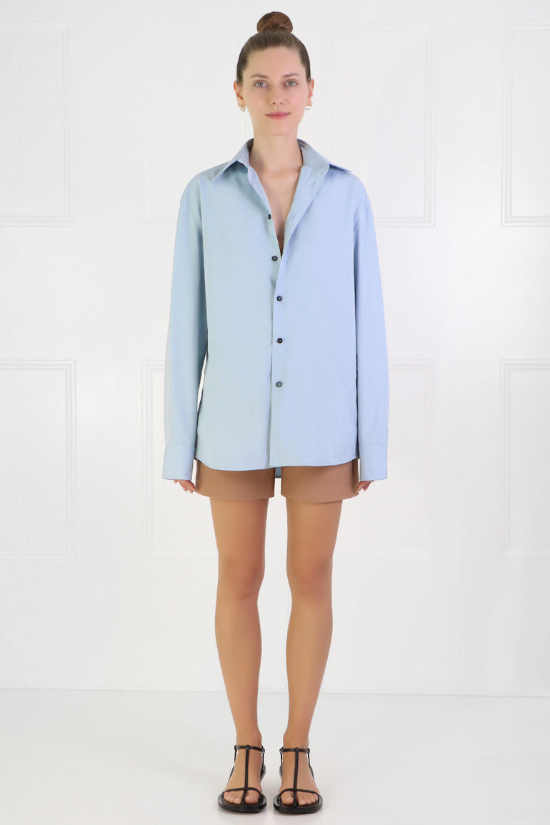 JIL SANDER RTW POINTED COLLAR SHIRT L/S COBALT
