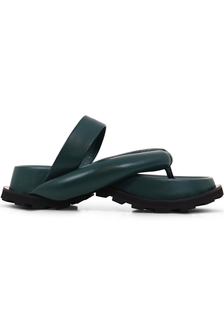 JIL SANDER SHOES CHUNKY THONG SANDAL SEAWEED