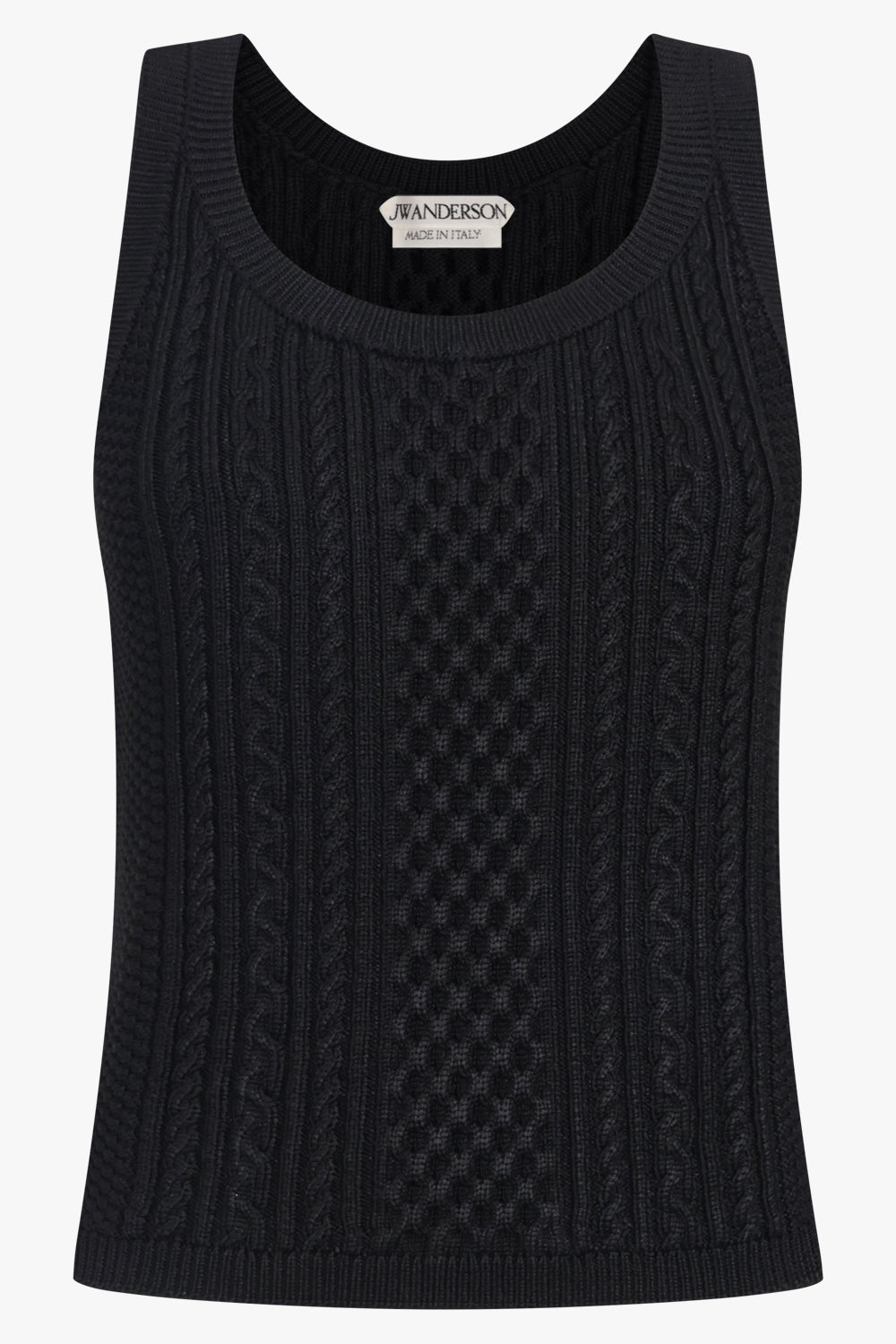 JW ANDERSON RTW Cable Cami Singlet Top | Black