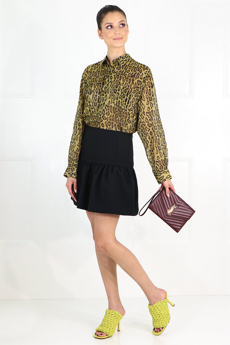 JUNYA WATANABE RTW LEOPARD PRINT SHIRT L/S MULTI