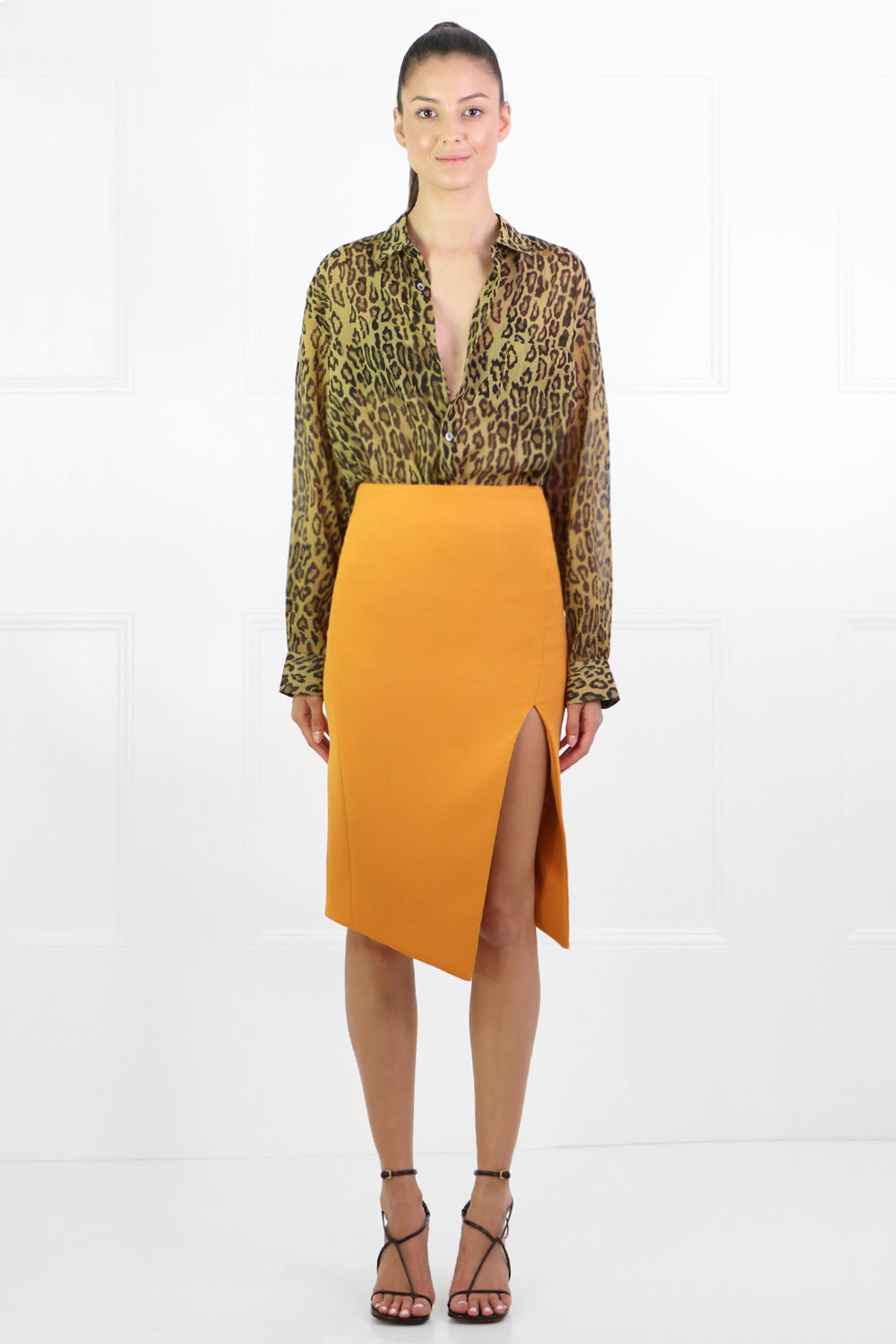 JUNYA WATANABE RTW LEOPARD PRINT SHIRT L/S MULTI