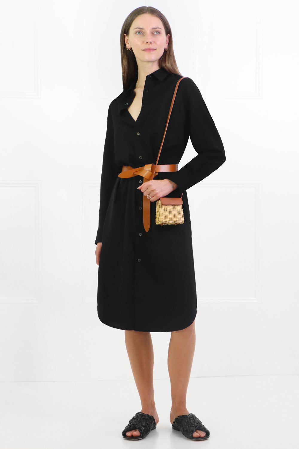 JUNYA WATANABE RTW OVERSIZED SHIRT DRESS L/S BLACK
