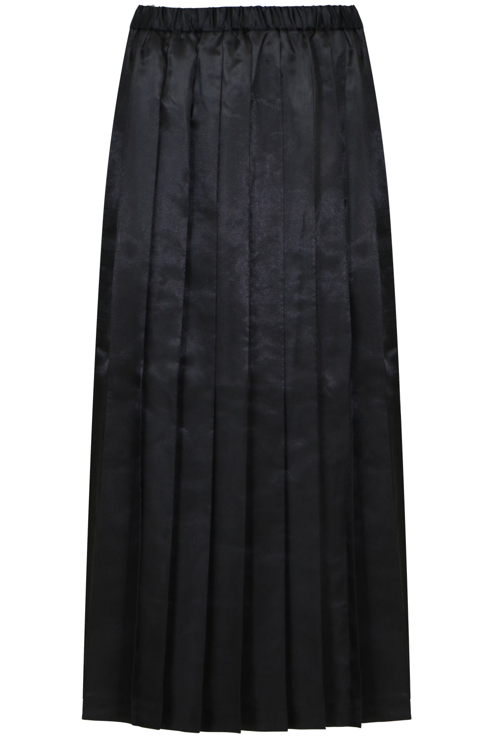 JUNYA WATANABE RTW PLEATED SKIRT BLACK SATIN