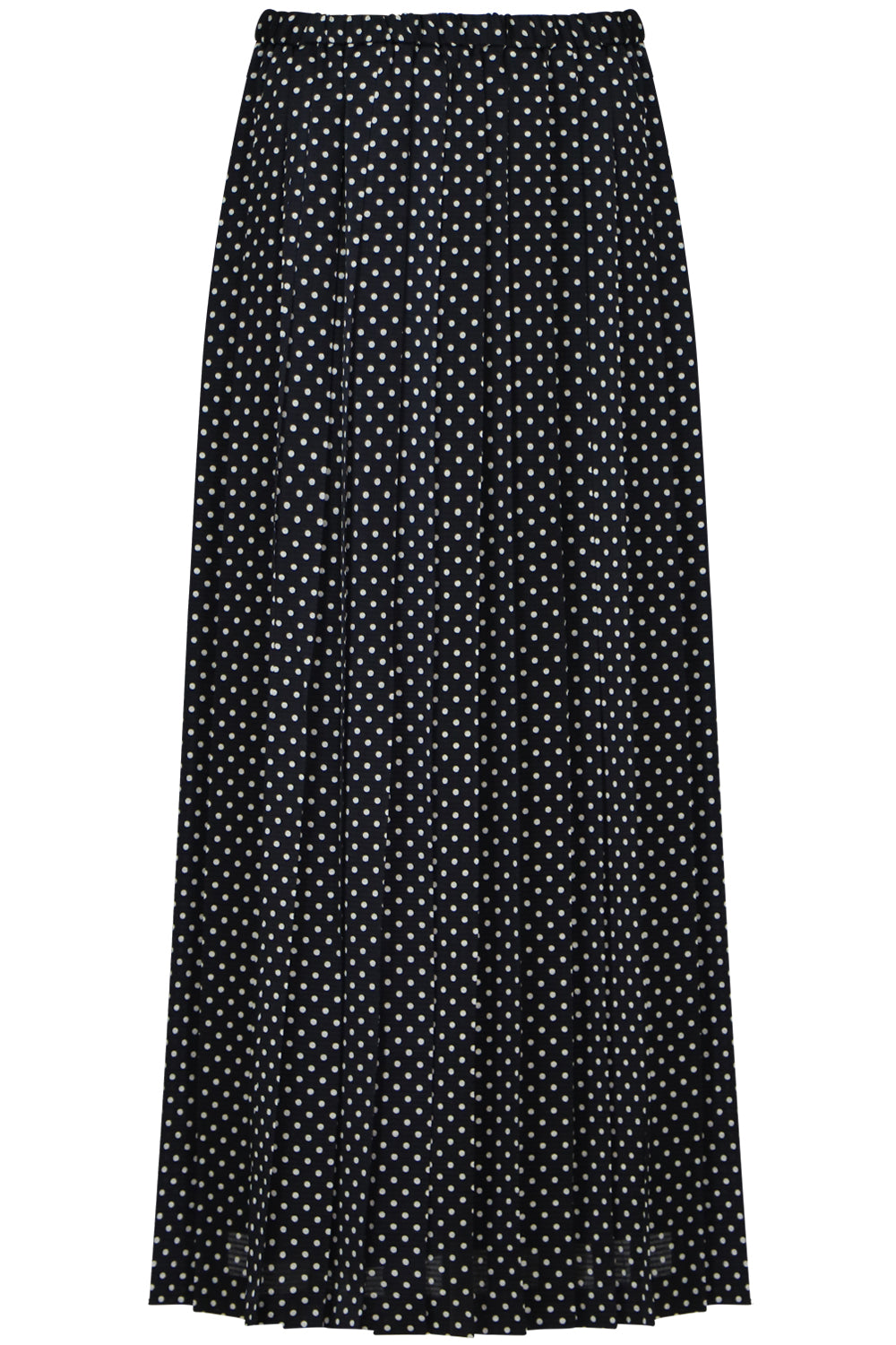 JUNYA WATANABE RTW POLKADOT PLEATED SKIRT BLACK/WHITE