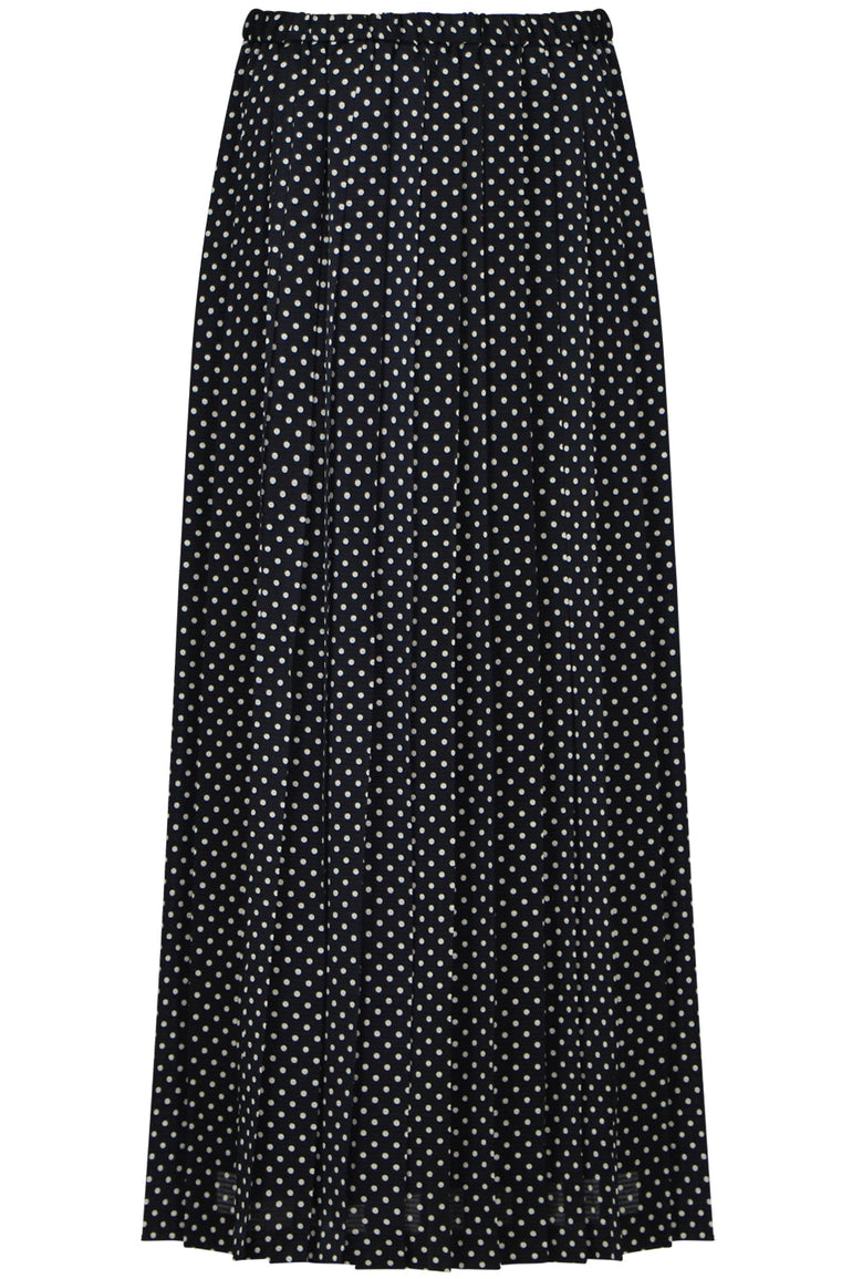 JUNYA WATANABE RTW POLKADOT PLEATED SKIRT BLACK/WHITE