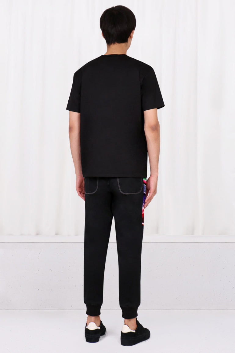 JUNYA WATANABE RTW RELAXED JEANS WITH PATTERN PANELS | BLACK