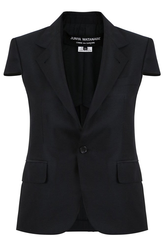 JUNYA WATANABE RTW BLACK / BLACK S/LESS BLAZER BLACK