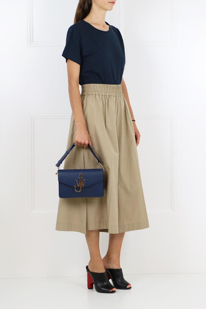 JW ANDERSON BAGS BLUE LOGO CROSS BODY PURSE NAVY