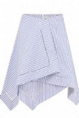 JW ANDERSON RTW HANDKERCHIEF STRIPE SKIRT WHITE/BLUE