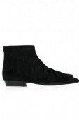 JW ANDERSON SHOES RUFFLE BOOT BLACK SUEDE