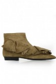 JW ANDERSON SHOES RUFFLE BOOT DESERT SUEDE