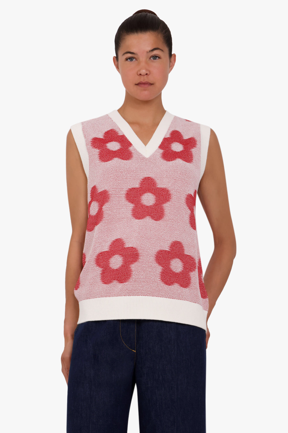 KENZO RTW Flower Spot Vest | Off White