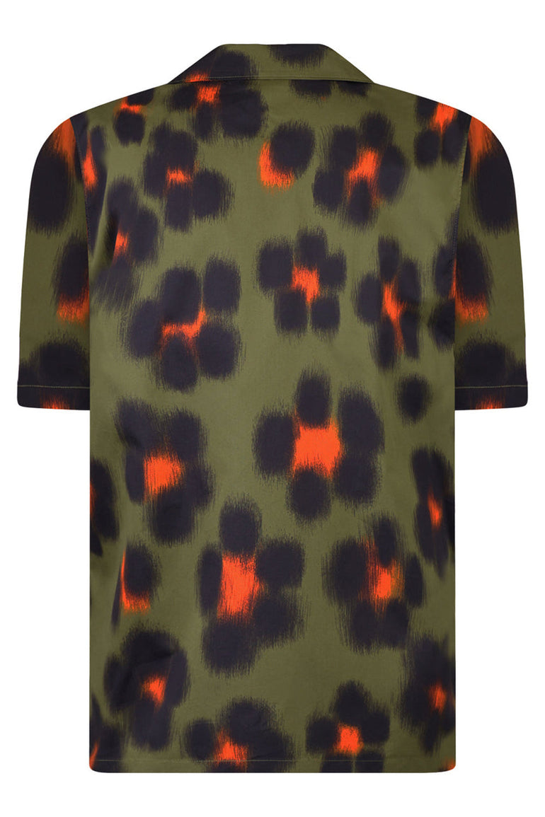 KENZO SHIRTS HANA LEOPARD  BOXY SHIRT | KHAKI