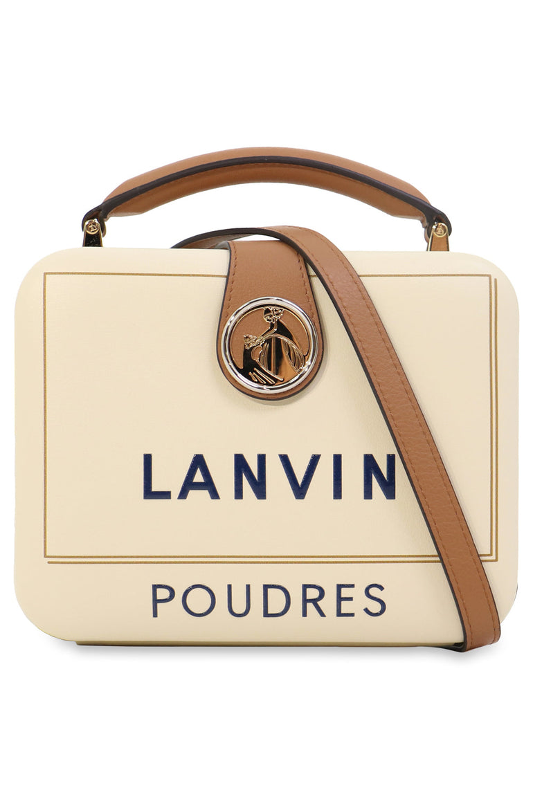 LANVIN BAGS WHITE LOGO BENTO BOX BAG OFF WHITE