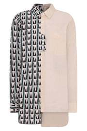 LANVIN RTW ART DECO TRIANGLE ASYMMETRIC SHIRT | DARK SARCELLE