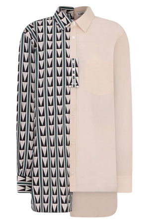 LANVIN RTW ART DECO TRIANGLE ASYMMETRIC SHIRT | DARK SARCELLE