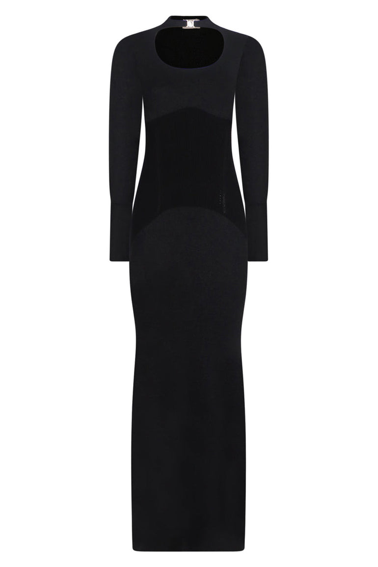 LANVIN FINE RIB MIDI DRESS BLACK NEW SEASON PARLOUR X ONLINE SYDNEY Parlour X LANVIN FINE RIB MIDI DRESS BLACK NEW SEASON PARLOUR X ONLINE SYDNEY Parlour X