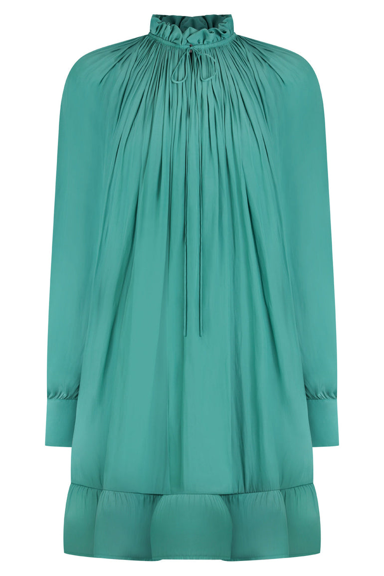 LANVIN L/SL SHORT DRESS WITH RUFFLES JADE NEW SEASON PARLOUR X SYDNEY Parlour X LANVIN L/SL SHORT DRESS WITH RUFFLES JADE NEW SEASON PARLOUR X SYDNEY Parlour X