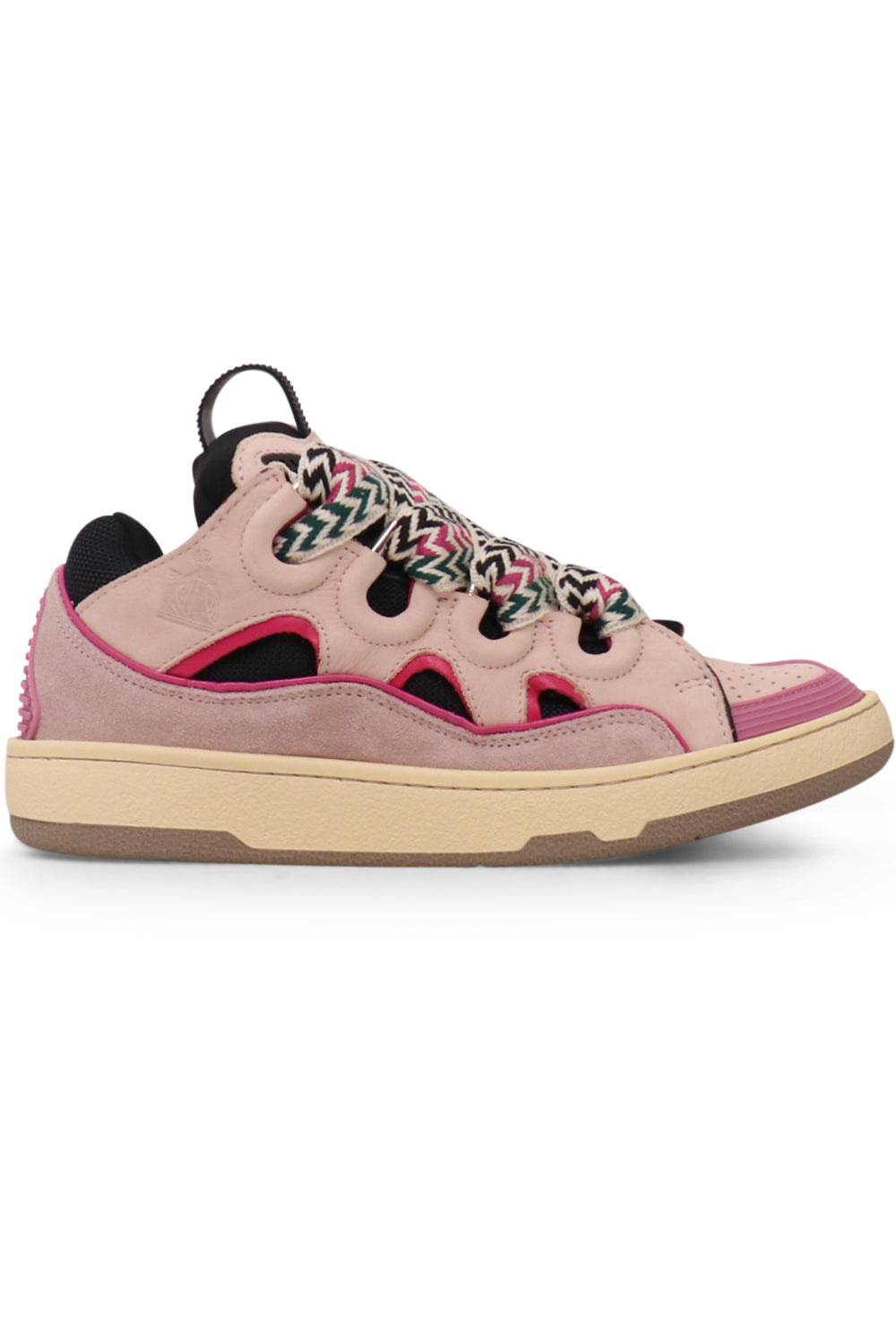 LANVIN SHOES CURB SNEAKERS | PINK/BLACK