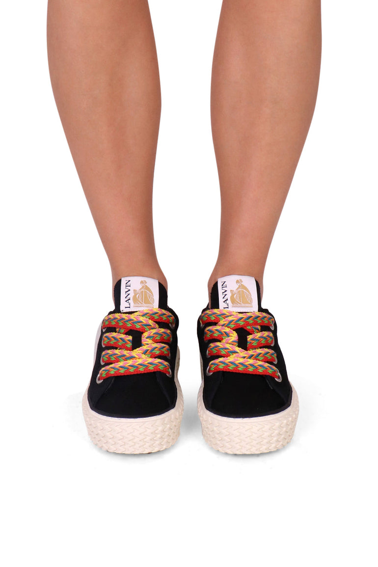 LANVIN SHOES CURBIES LOW TOP SNEAKERS | BLACK