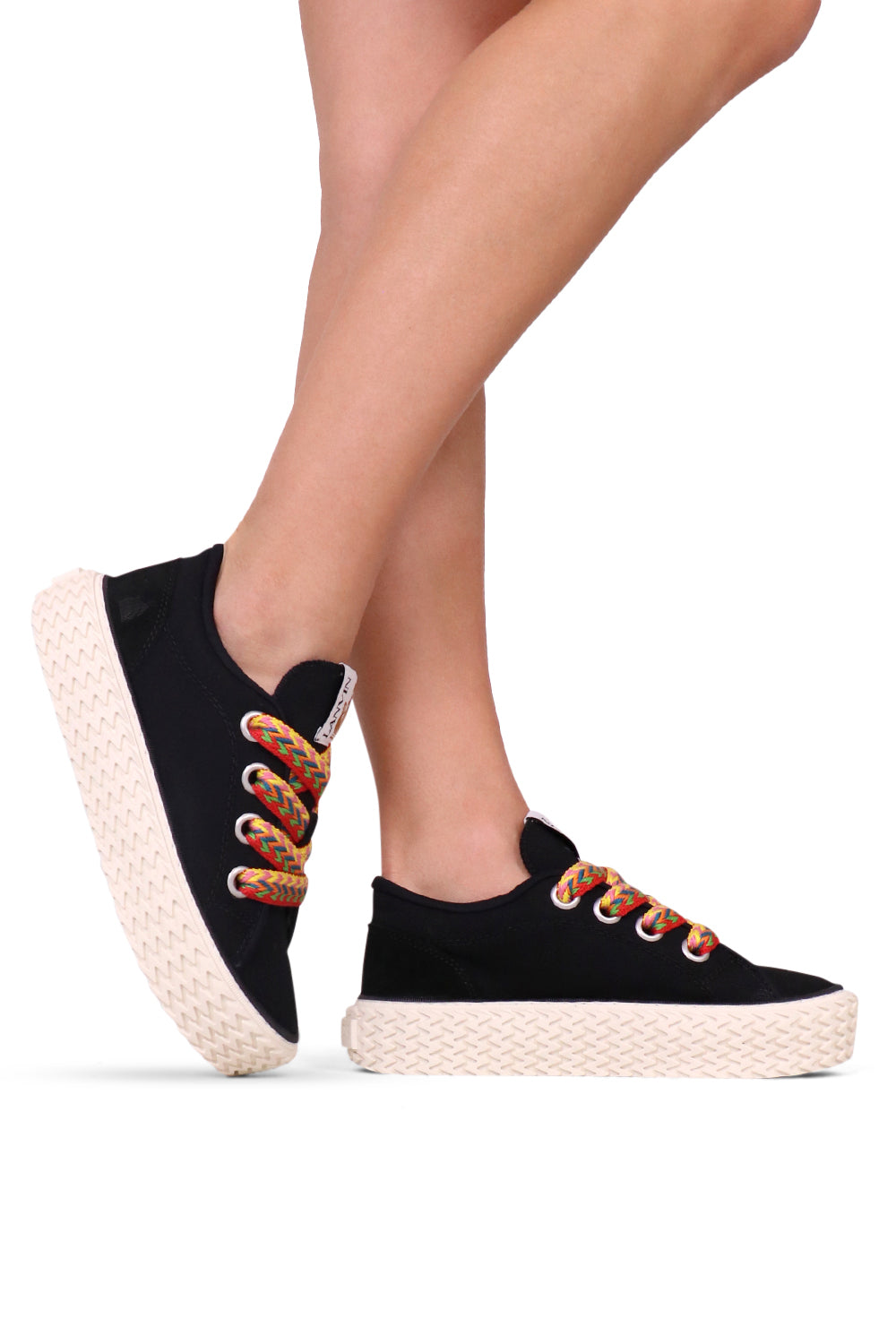 LANVIN SHOES CURBIES LOW TOP SNEAKERS | BLACK