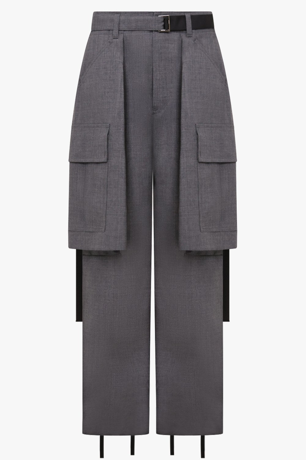 SACAI SUIT JACKET WITH CONTRAST SLEEVE GREY/KHAKI NEW SEASON