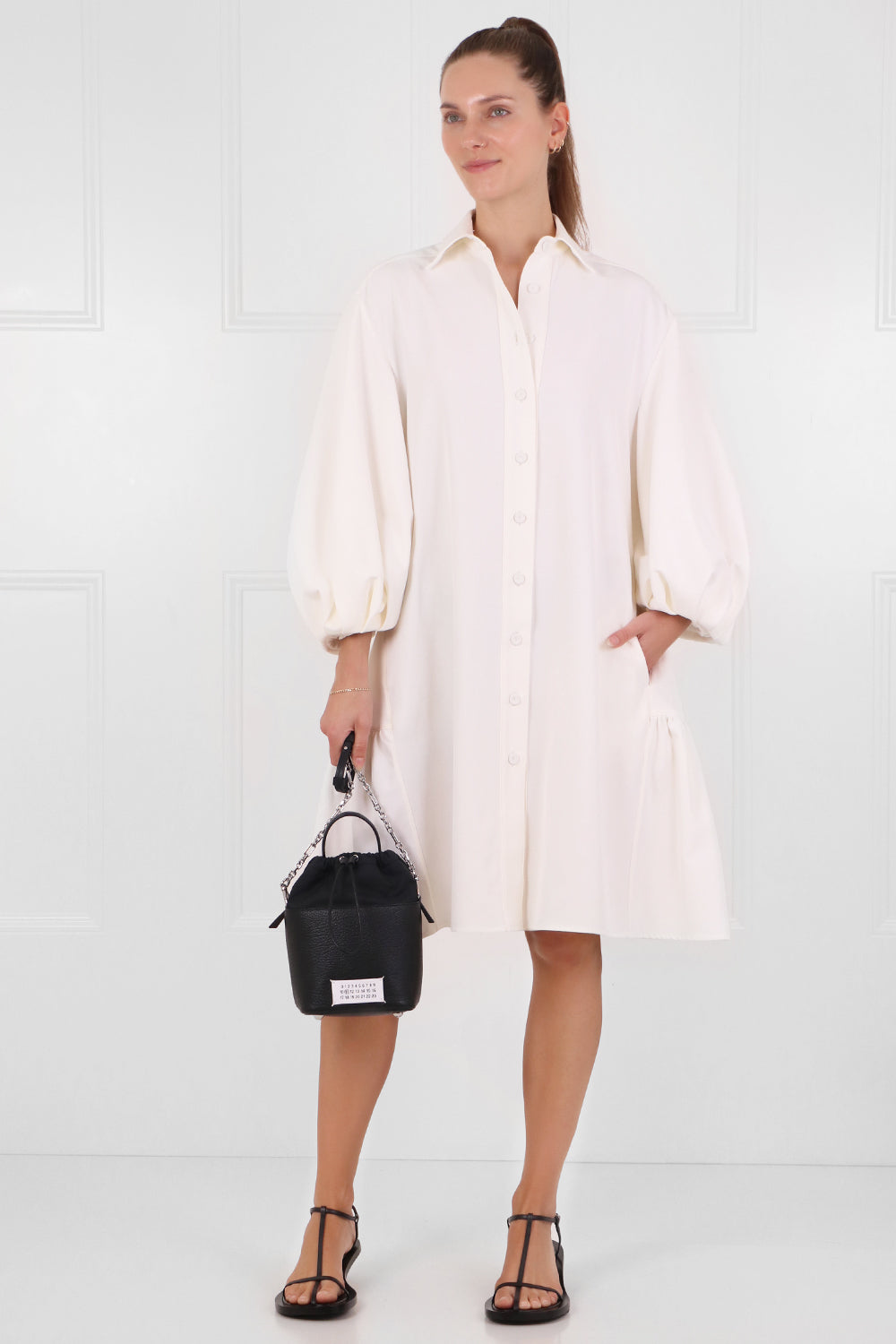 MAISON MARGIELA BAGS BLACK 5AC BUCKET BAG BLACK