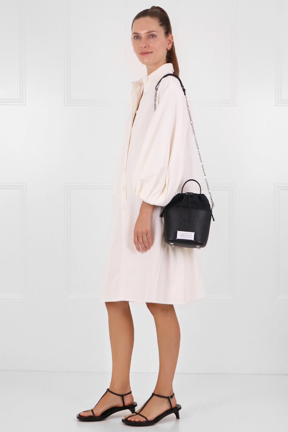 MAISON MARGIELA BAGS BLACK 5AC BUCKET BAG BLACK