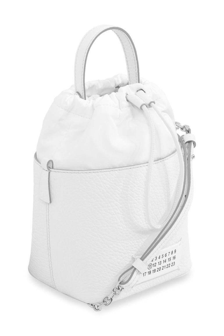 MAISON MARGIELA BAGS WHITE 5AC BUCKET BAG WHITE