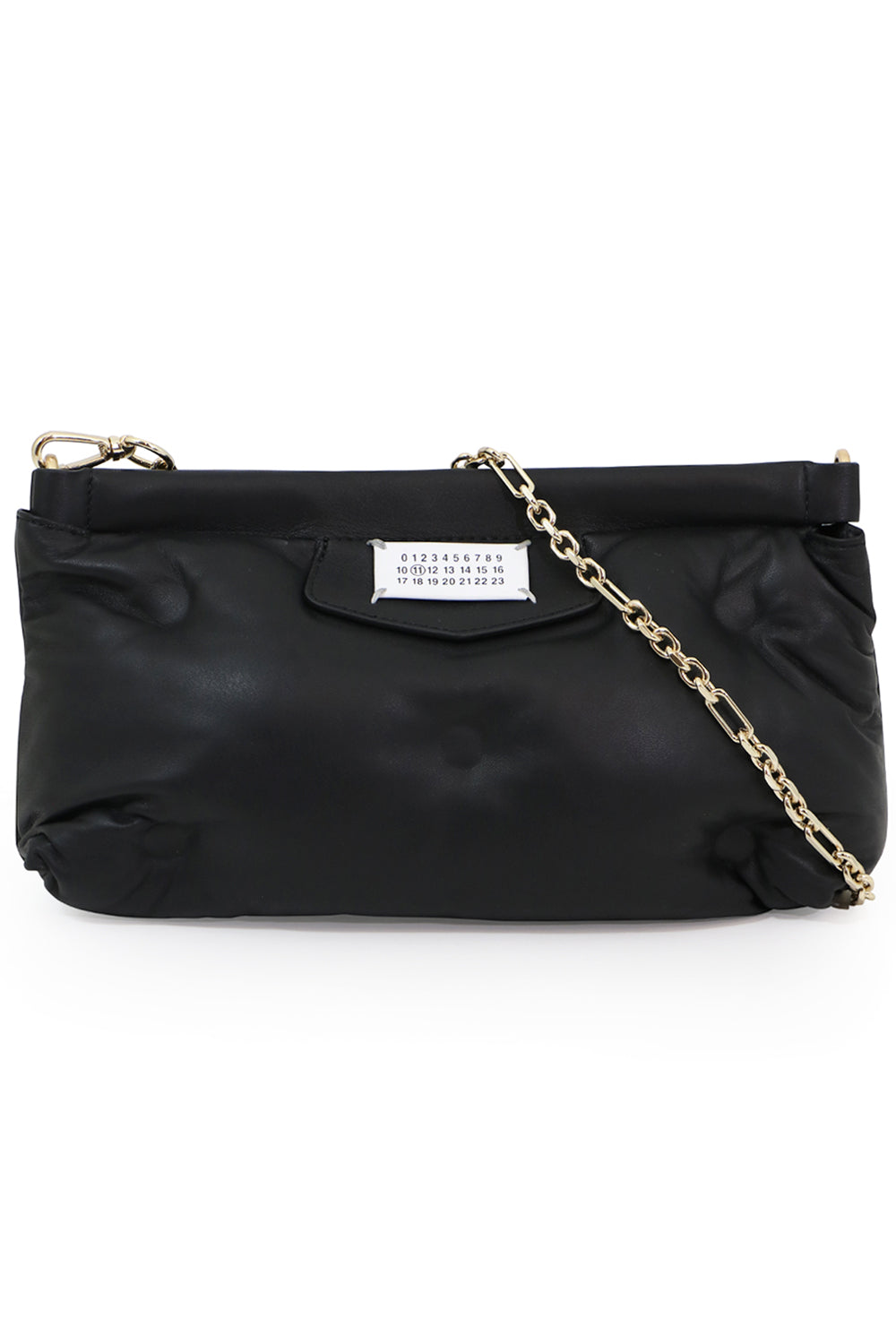 MAISON MARGIELA BAGS BLACK GLAM SLAM QUILTED CROSSBODY CLUTCH BLACK