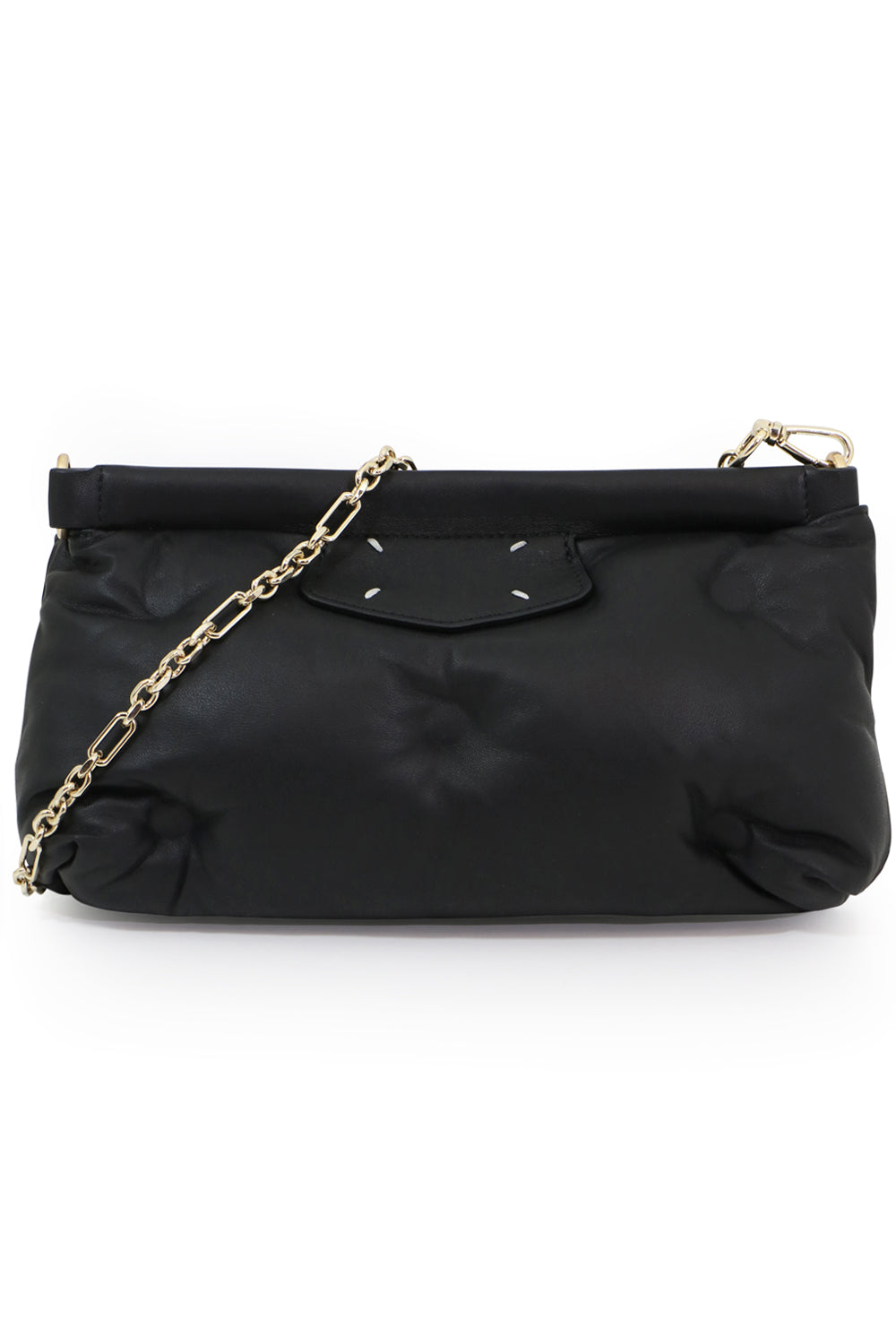 MAISON MARGIELA BAGS BLACK GLAM SLAM QUILTED CROSSBODY CLUTCH BLACK